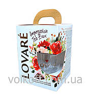 Чай пакетированный Набор подарочный Lovare Impression tea box Ловаре Шкатулка впечатлений 28пирамидок с Чашкой