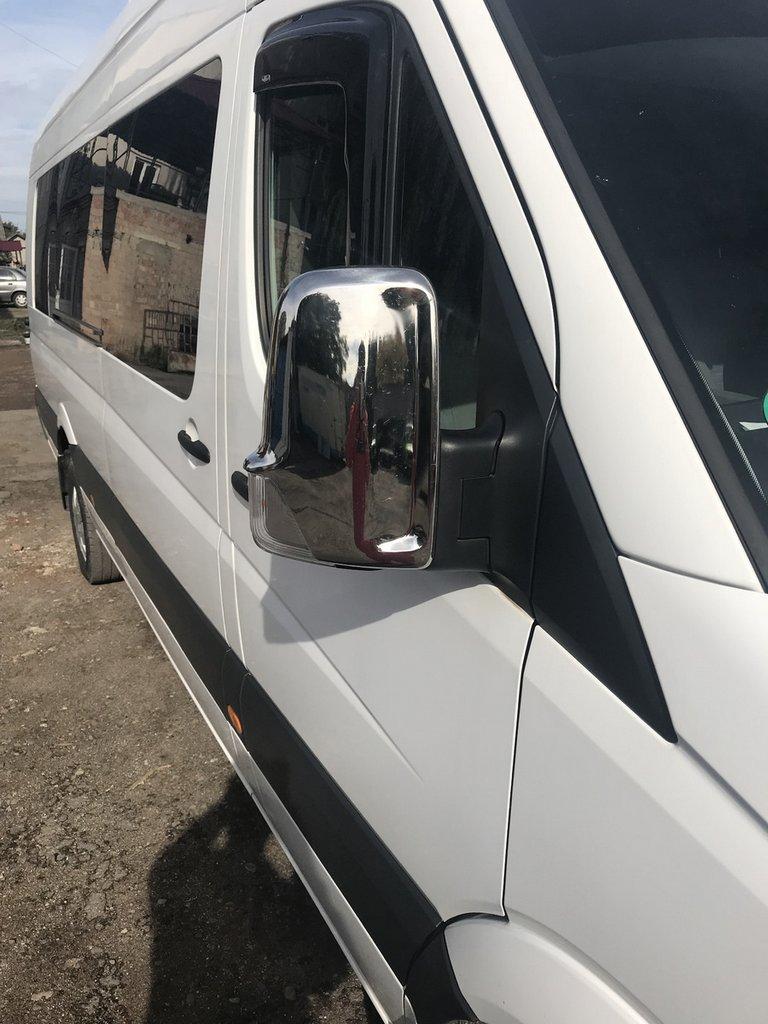 Накладки на зеркала (2 шт) Хром пластик для Volkswagen Crafter 2006-2017 гг - фото 5 - id-p2111187634