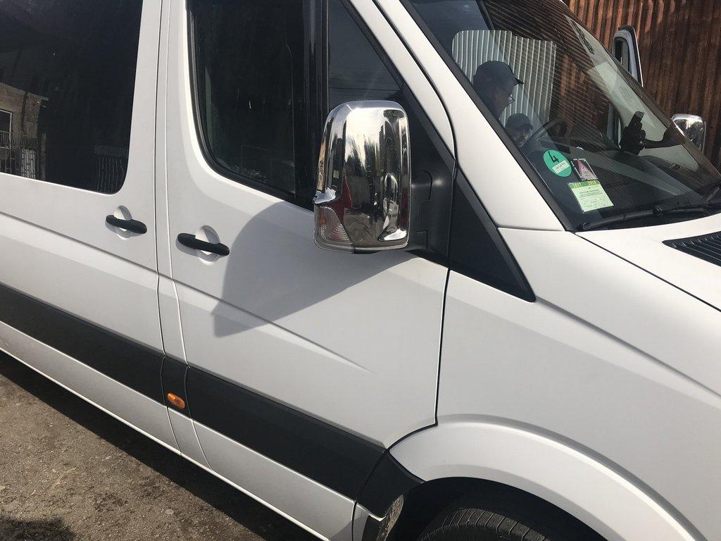 Накладки на зеркала (2 шт) Хром пластик для Volkswagen Crafter 2006-2017 гг - фото 7 - id-p2111187634