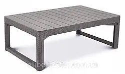 Стіл садовий вуличний Allibert Lyon Table Rattan Cappuccino ( капучіно ) з штучного ротанга (Keter Lyon)