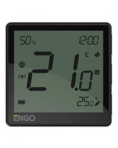 ENGO EONEBATB Накладний Інтернет-термостат ZigBee 3.0, жив. Li-ion 3,7V (чорний), фото 1