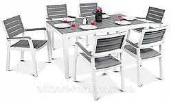 Набір садових меблів Keter Harmony Garden Dining Set White Light Grey ( білий - світло сірий ) ( Keter )