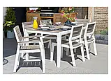 Набір садових меблів Keter Harmony Garden Dining Set White - Cappuccino Brown ( білий - капучіно коричневий ), фото 5