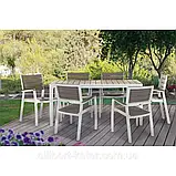 Набір садових меблів Keter Harmony Garden Dining Set White - Cappuccino Brown ( білий - капучіно коричневий ), фото 10