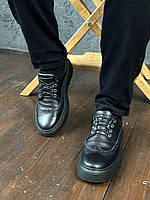 Чоловіче чорне шкіряне взуття сезон весна - осінь Niagara_brand 3962, фото 4