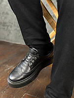Чоловіче чорне шкіряне взуття сезон весна - осінь Niagara_brand 3962, фото 5