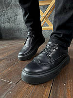 Чоловіче чорне шкіряне взуття сезон весна - осінь Niagara_brand 3962, фото 7