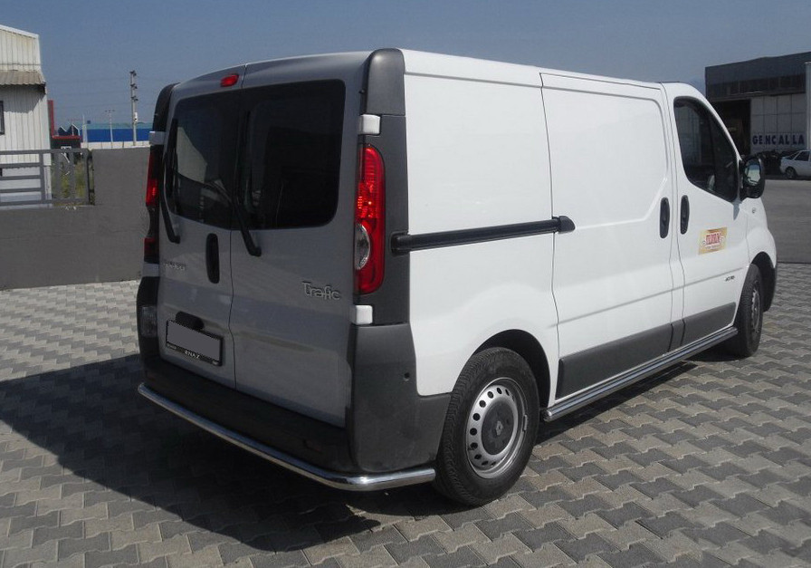 Задняя защита AK005 (нерж) для Opel Vivaro 2001-2015 гг - фото 1 - id-p2111201869