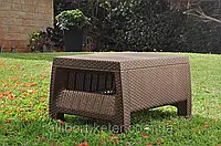 Стол садовый уличный Keter Corfu Сoffee Rattan Style Table Brown ( коричневый ) из искусственного ротанга