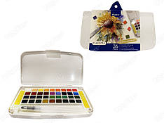 Фарба-олівець акварельні 36 кольорів CHROMA No E1050-36AB з пензликом і палітрою