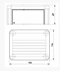 Коробка розподільча Т-серії без кабельних вводів, 150х116х67, ІР66, ультрафіолетостійкий, ударостійкий поліпропілен, фото 2