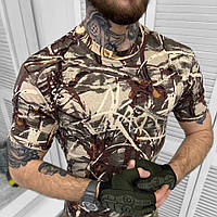 Футболка приталенного кроя лесной камуфляж мужская футболка камуфляжная хлопковая с коротким рукавом L prp