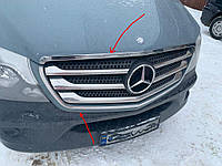 Обводка решетки (2013-2024, нерж) OmsaLine - Итальянская нержавейка для Mercedes Sprinter W906