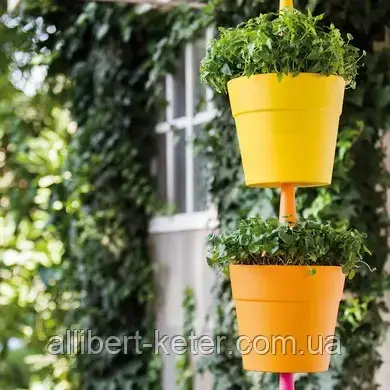 Набір з трьох горщиків RAINBOW PLANTER SET 3 кремовий-капучіно-коричневий (Keter) - фото 3 - id-p2111200229