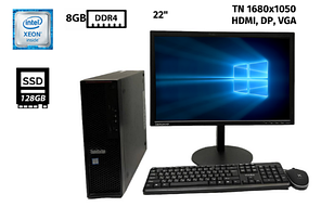 Комплект | Компьютер Lenovo ThinkStation P310/Intel Xeon E3 1225 v5/8GB/SSD 128GB+Монитор Lenovo ThinkVision 22" T2254pC