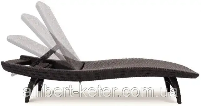 Шезлонг Keter Pacific Brown (коричневый) из искусственного ротанга - фото 4 - id-p2111209266