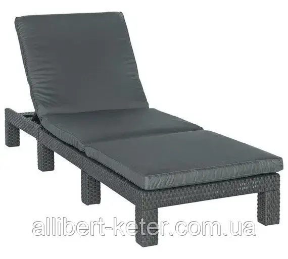 Шезлонг Allibert Daytona Graphite (графит) из искусственного ротанга - фото 4 - id-p2111209269