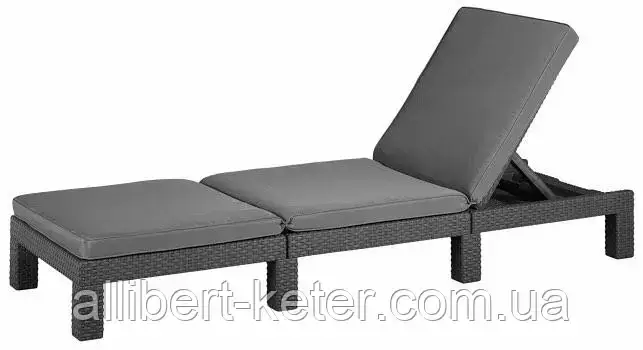 Шезлонг Allibert Daytona Graphite (графит) из искусственного ротанга - фото 5 - id-p2111209269