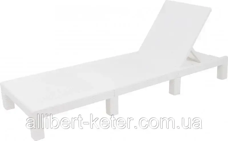 Шезлонг Allibert Daytona White (белый) из искусственного ротанга - фото 5 - id-p2111209272