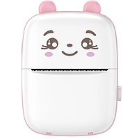 Портативный детский термопринтер с термопечатью Mini A8C Розовый 44673