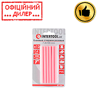 Комплект стрижнів клейових рожевих 7,4 мм * 100 мм, 12 шт. INTERTOOL RT-1047 STP