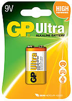 Батарейка щелочная GP Ultra Alkaline 1604AU-U1 6LR61 (крона) 9V блистер 1шт/уп