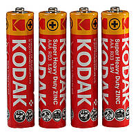 Батарейка солевая Kodak Heavy Duty R3 AAA (минипальчиковая) трей 4шт/уп