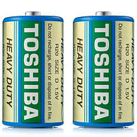 Батарейка солевая Toshiba R20 D (большой бочонок) 1.5V трей 2шт/уп