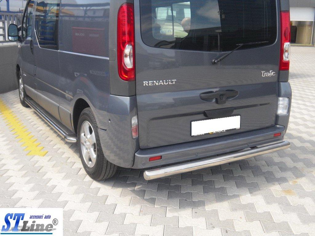 Задняя защита AK002 (нерж) для Opel Vivaro 2001-2015 гг - фото 2 - id-p2111193254