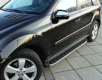 Боковые пороги BlackLine (2 шт, алюминий) для Mercedes GL сlass X164
