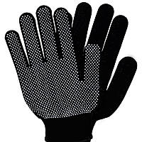 Перчатки рабочие Микроточка с точкой ПВХ универсальные черные