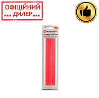 Комплект стрижнів клейових червоних 7,4 мм * 200 мм, 12 шт. INTERTOOL RT-1044 STP