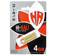 Флешка (флеш-накопитель) 4GB Hi-Rali Shuttle series Gold