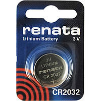 Батарейка літієва дискова Renata CR2032 Lithium 3V таблетки літієві 1шт/уп