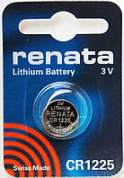 Батарейка литиевая дисковая Renata CR1225-U1 Lithium 3V блистер 1шт/уп