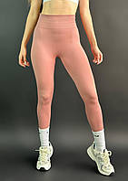Лосини спортивні жіночі з пуш ап ефектом розмір S рожеві легінси для фітнесу з високою посадкою