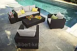 Комплект садових меблів Allibert Salta 3 Seater Sofa Lounge Set ( Keter Salta Sofa Set ) для будинку, саду, кафе, фото 3