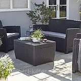 Комплект садових меблів Allibert Corona With Cushion Box Lounge Set ( Keter Corona Set ) для будинку, саду, кафе, фото 4