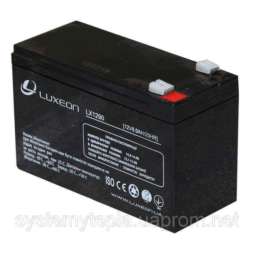 Акумуляторна батарея LUXEON LX1290 12В 9 Ah