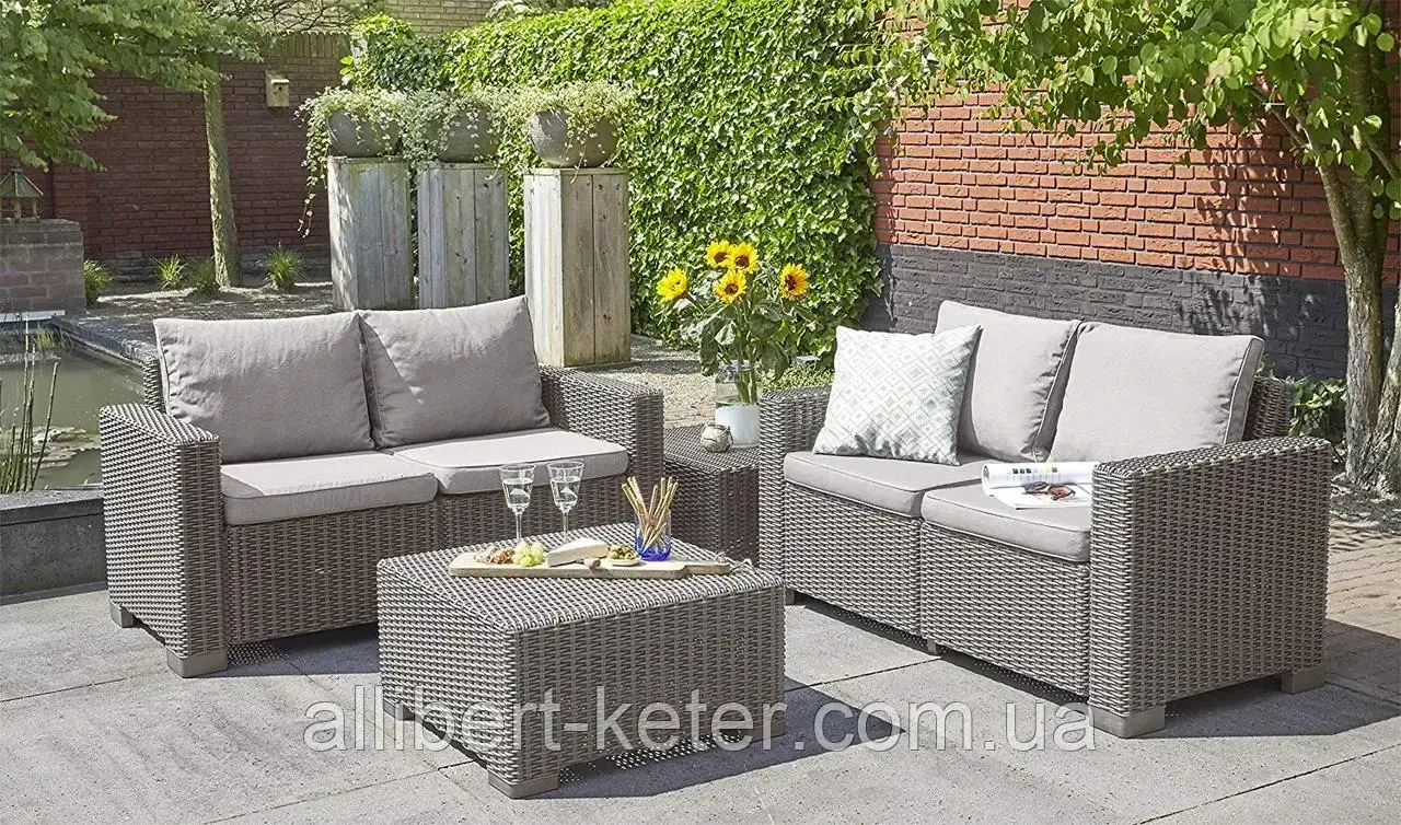 Комплект садових меблів Allibert California Duo 2 Seater Sofa Set зі штучного ротанга ( Allibert )