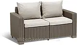 Комплект садових меблів Allibert California Duo 2 Seater Sofa Set зі штучного ротанга ( Allibert ), фото 8