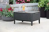 Стол садовый уличный Allibert - Keter Salemo Table из искусственного ротанга ( Keter Salemo Table )