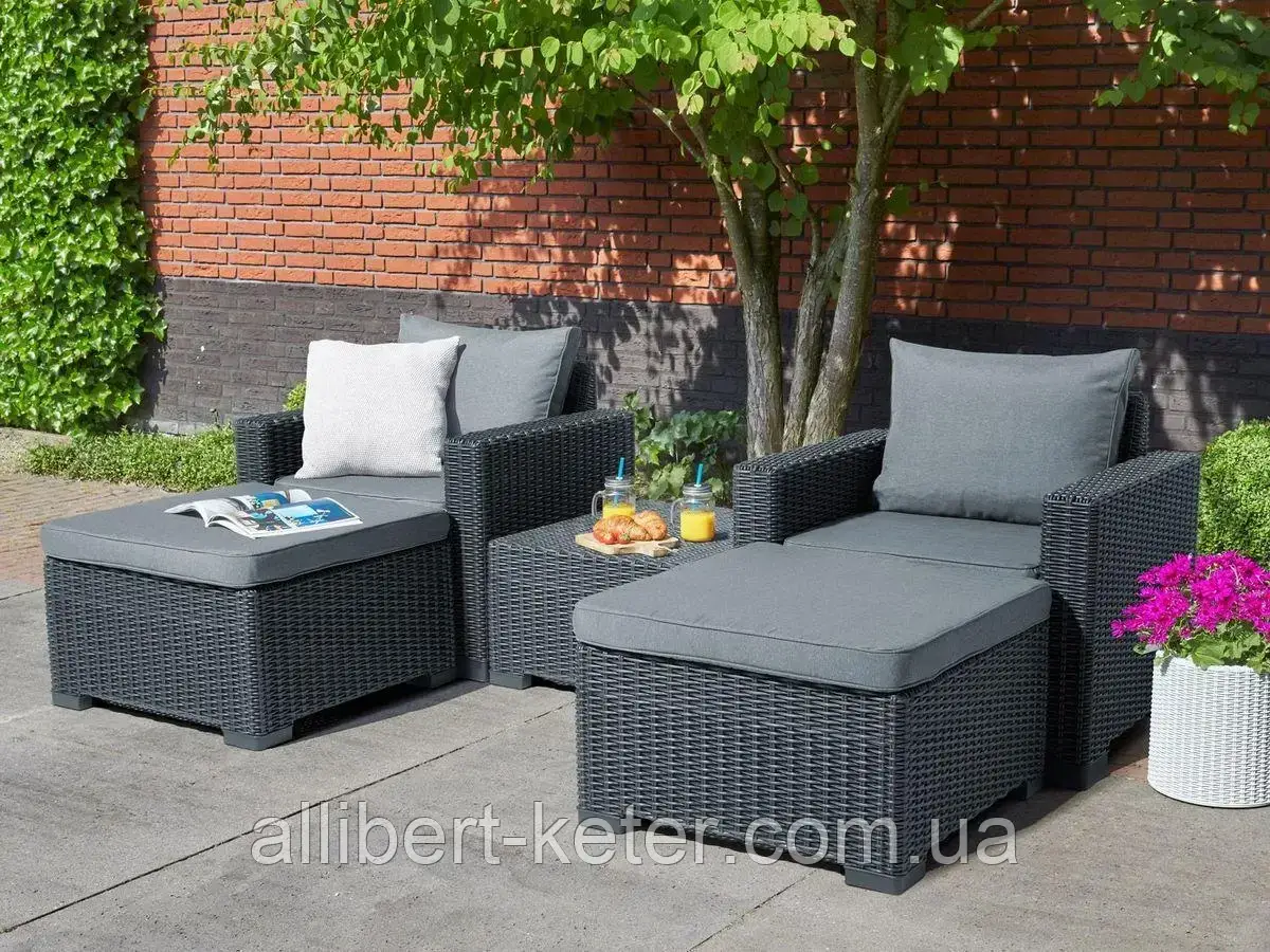 Комплект садових меблів Allibert California Solo Soave Lounge Set зі штучного ротанга ( Allibert )