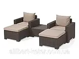 Комплект садових меблів Allibert California Solo Soave Lounge Set зі штучного ротанга ( Allibert ), фото 3