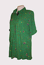 Сорочка жіноча великий розмір зелена літня, фото 2