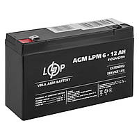 Аккумуляторная батарея свинцово-кислотная LogicPower 6V-12Ah ( 151x50х94мм)