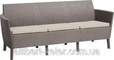 Диван садовый Allibert - Keter Salemo 3 Seater Sofa из искусственного ротанга ( Keter Salemo Sofa ) - фото 4 - id-p2111209339