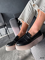 Туфли лоферы женские Florri черные натуральная кожа