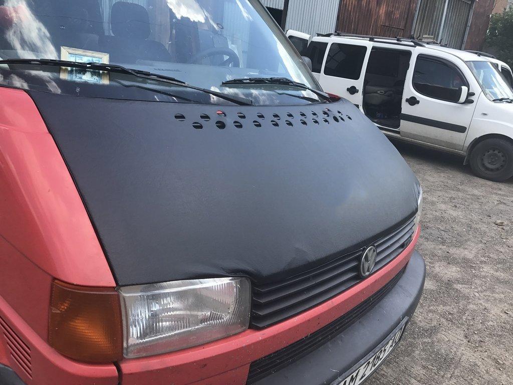 Чехол капота на прямой капот (кожазаменитель) для Volkswagen T4 Transporter - фото 2 - id-p2111193914