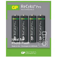 Аккумулятор бытовой GP ReCyko Pro (270AAHCE-2APCGBE4) R6, AA, 2700mAh, Ni-MH, 1.2V, 4шт/уп